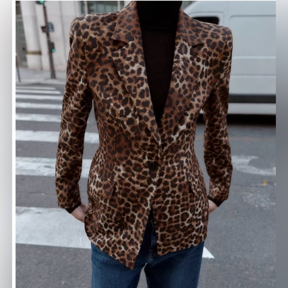 Zara Jackets & Blazers - NWT Zara Leopard Blazer 🤩
